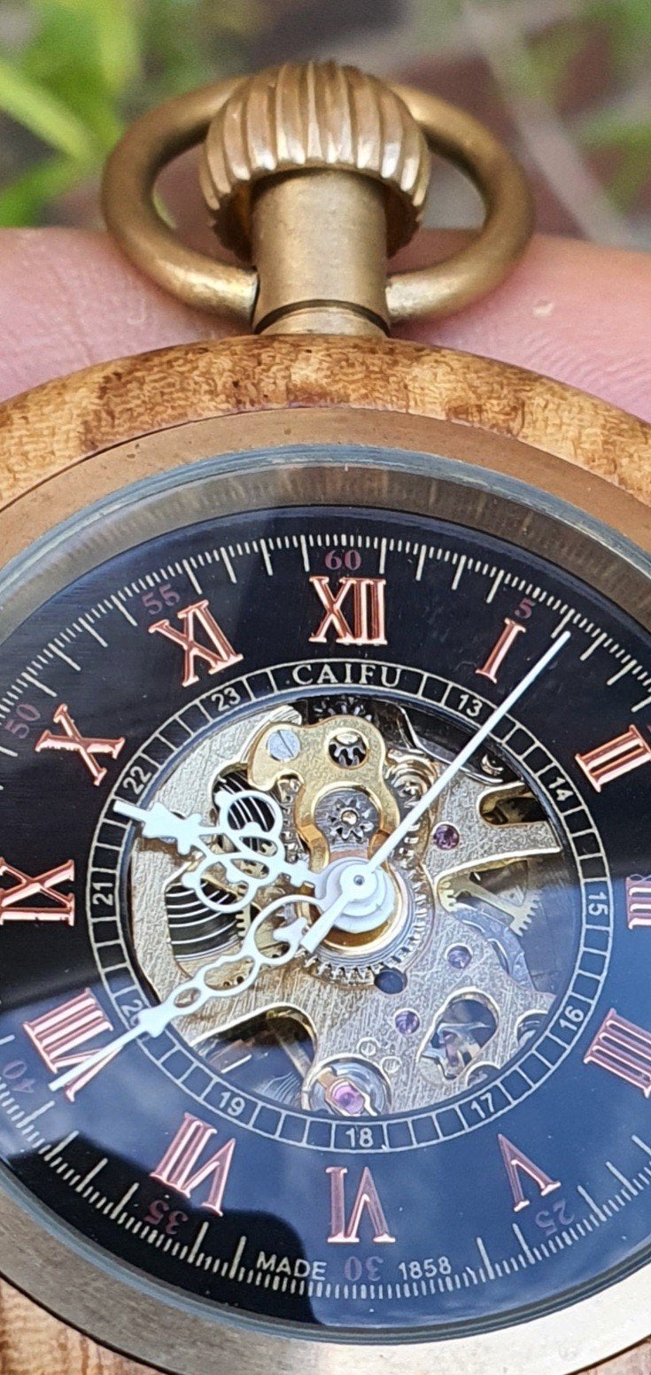 Zakhorloge hout Audemars Freres", Sieraden, Tassen en Uiterlijk, Ophalen of Verzenden, Staal, Overige merken