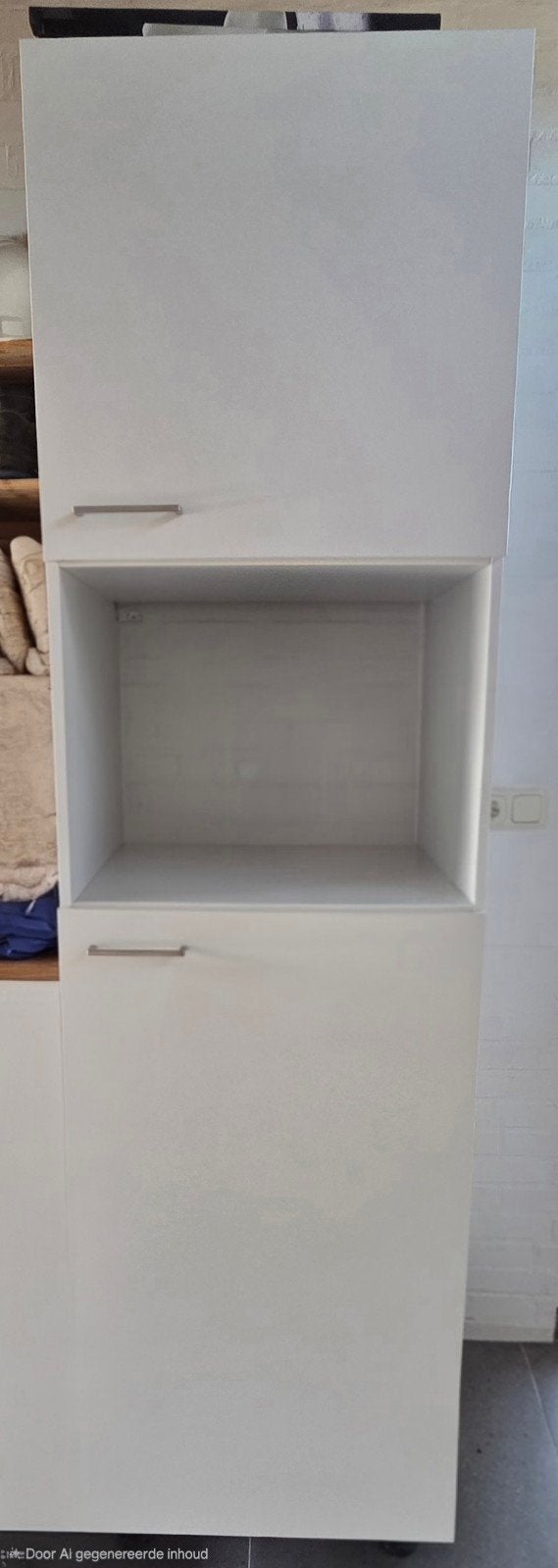 Bruynzeel inbouwkast voor koelkast en oven met bovenkastje, Ophalen of Verzenden, Zo goed als nieuw