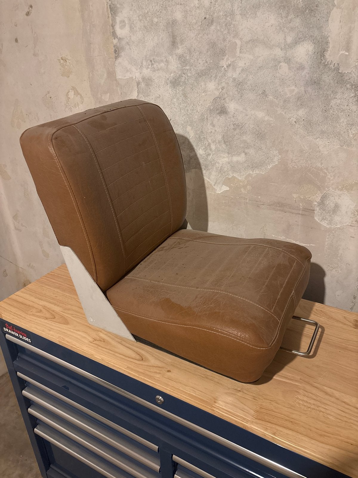 Comfortabele bootstoel - Bruin, Ophalen of Verzenden, Gebruikt, Interieur en Kussens