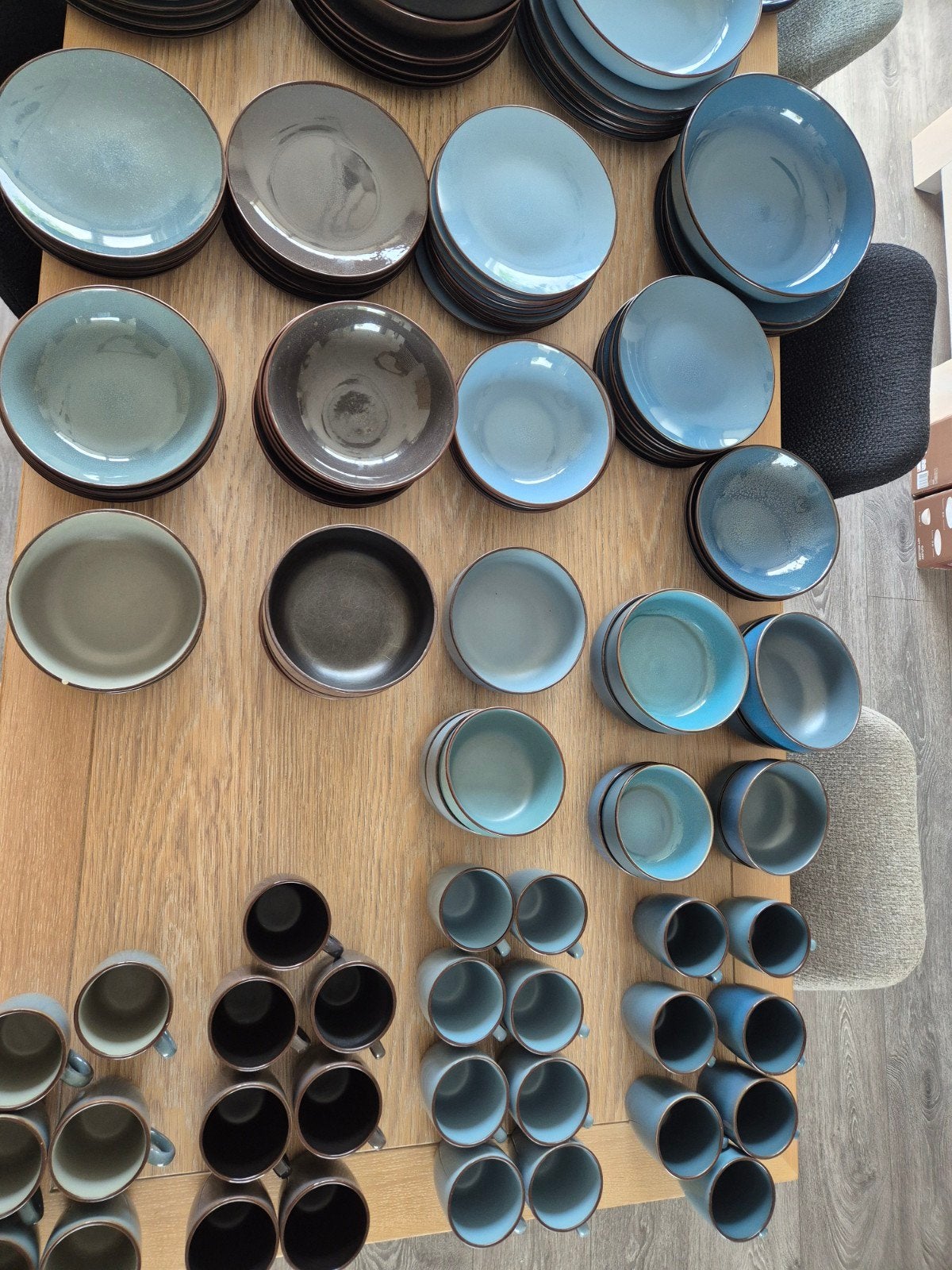 servies Elin Action serie grijs 24 delen, Ophalen, Aardewerk, Overige stijlen