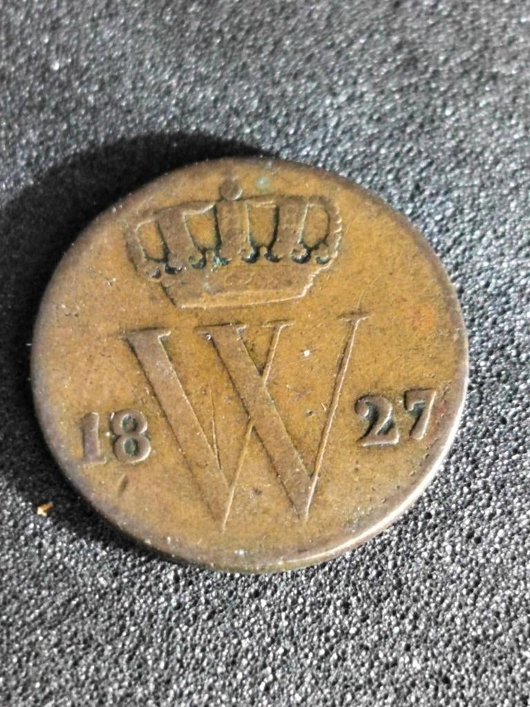 1/2 cent 1827 Utrecht Willem 1 mooie kwaliteit, Ophalen of Verzenden, Koning Willem I, 1 cent