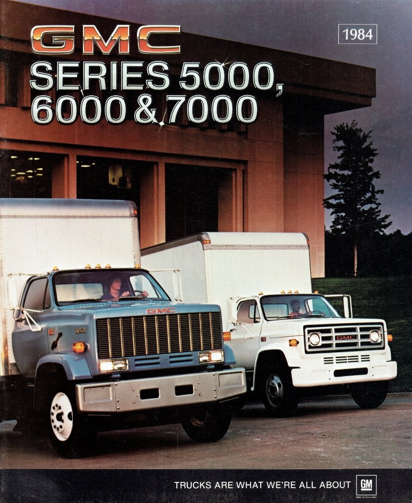 Folder GMC 5000, 6000 & 7000 series (uit Canada - 1984), Verzenden, Gelezen, Overige merken
