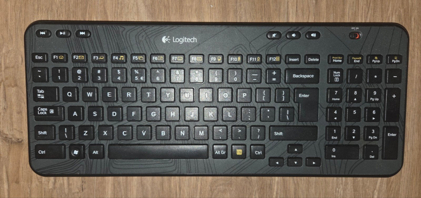 Logitech K360 draadloos toetsenbord (zonder Unify adapter), Gebruikt, Logitech, Multimediatoetsen, Ophalen of Verzenden