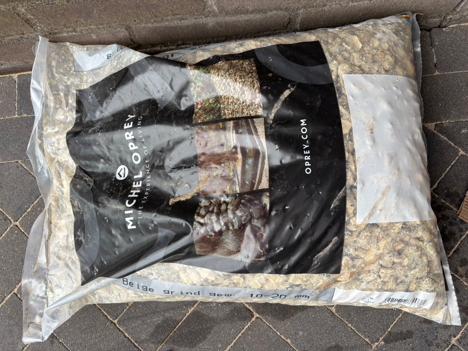 Grind 8 zakken van 20 kilo. 10/20 mm, Ophalen, Nieuw, Beige, Grind