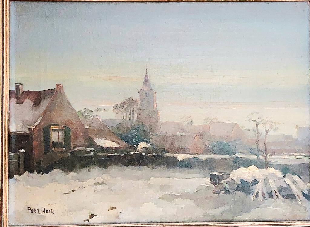 schilderij "winter in de Oudestraat Sprang", Ophalen