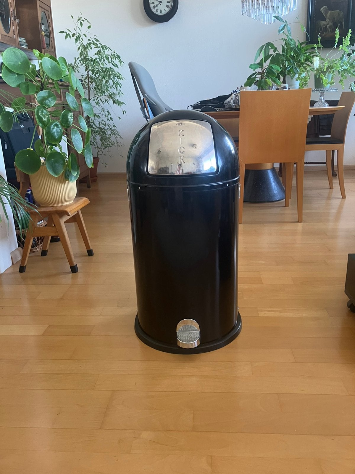 Wesco pushboy prullenbak, zwart, Ophalen, Gebruikt