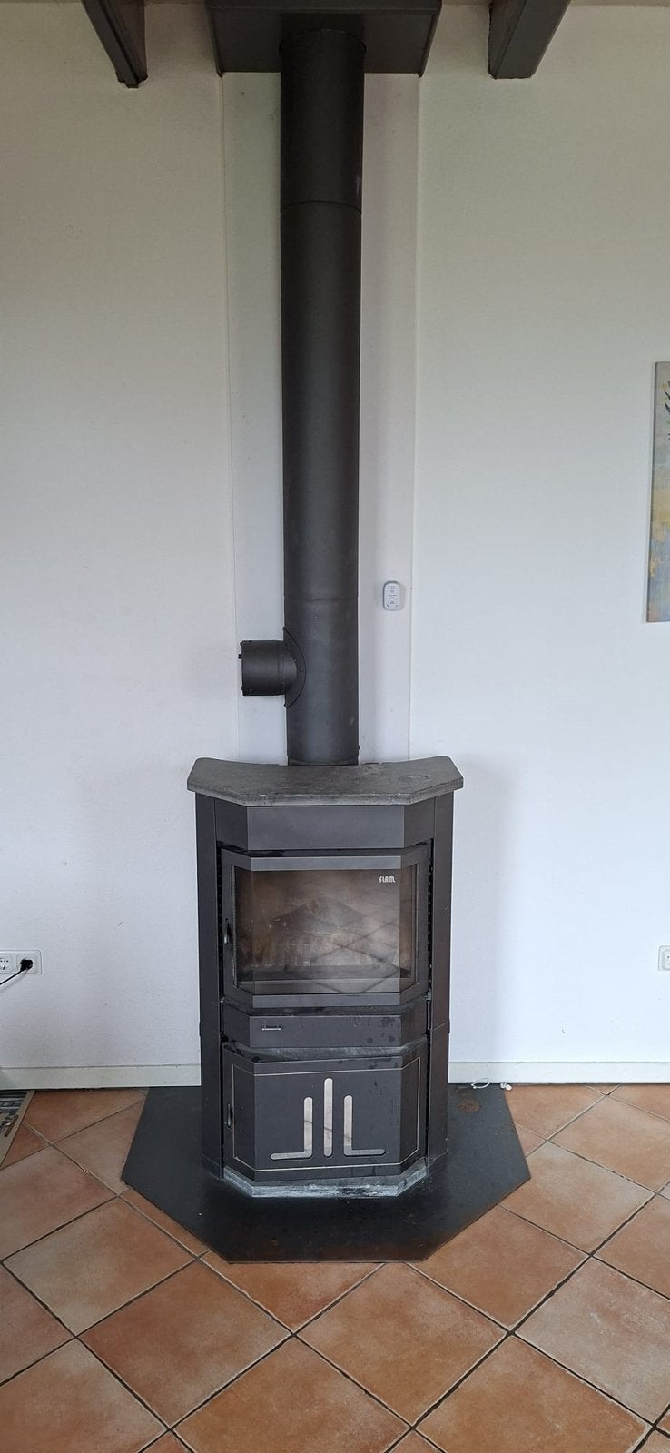 Hout kachel flame, Ophalen, Zo goed als nieuw, Hout, Houtkachel