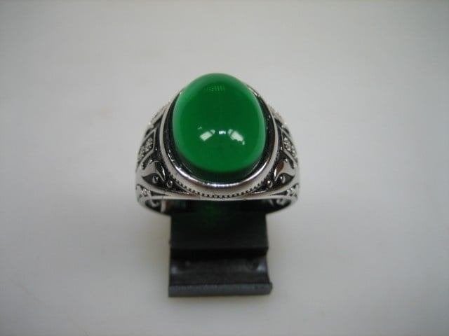 Zilveren Heren Toermalijn ring 1e gehalte zilver, Sieraden, Tassen en Uiterlijk, Ringen, Nieuw, Heer, 19 tot 20, Overige kleuren