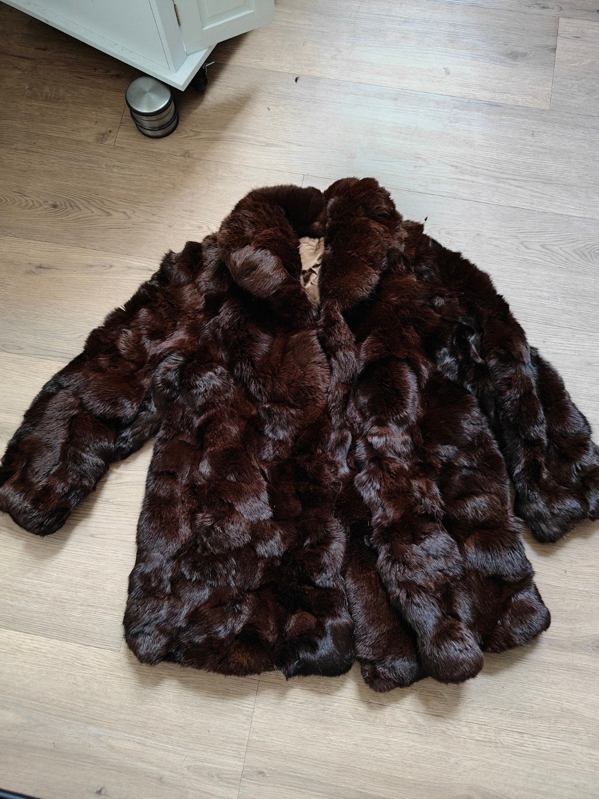 Luxe Bontjas XL - Donkerbruin, Ophalen of Verzenden, Zo goed als nieuw, Maat 46/48 (XL) of groter, Bruin