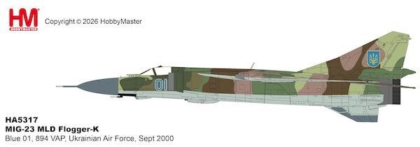 Hobby Master HA5317 | Mikoyan MIG-23MLD Flogger-K, Ophalen, Schaalmodel, Nieuw, Pilot Station