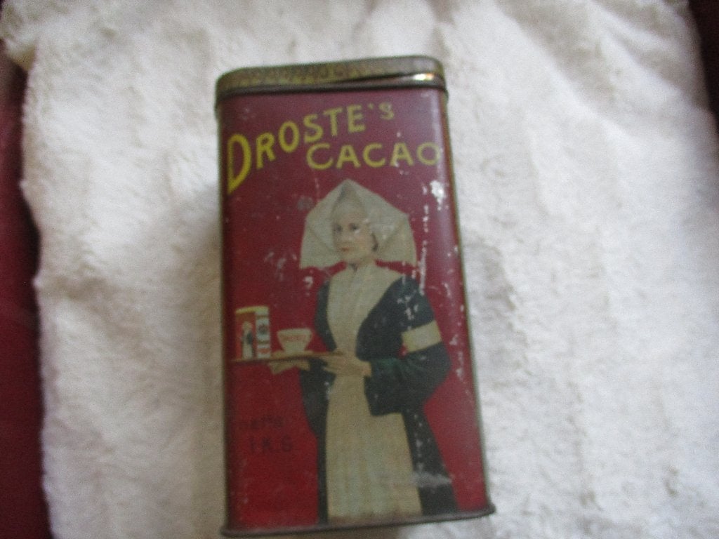 Groot antiek blik Droste, Ophalen of Verzenden, Gebruikt, Overige, Droste