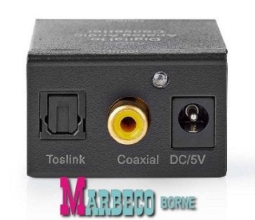 Digitale Audioconverter, RCA-Digi-TosLink, Out 2x RCA,1 jack, Nedis, Nieuw, Info@marbeco.nl, Ophalen of Verzenden