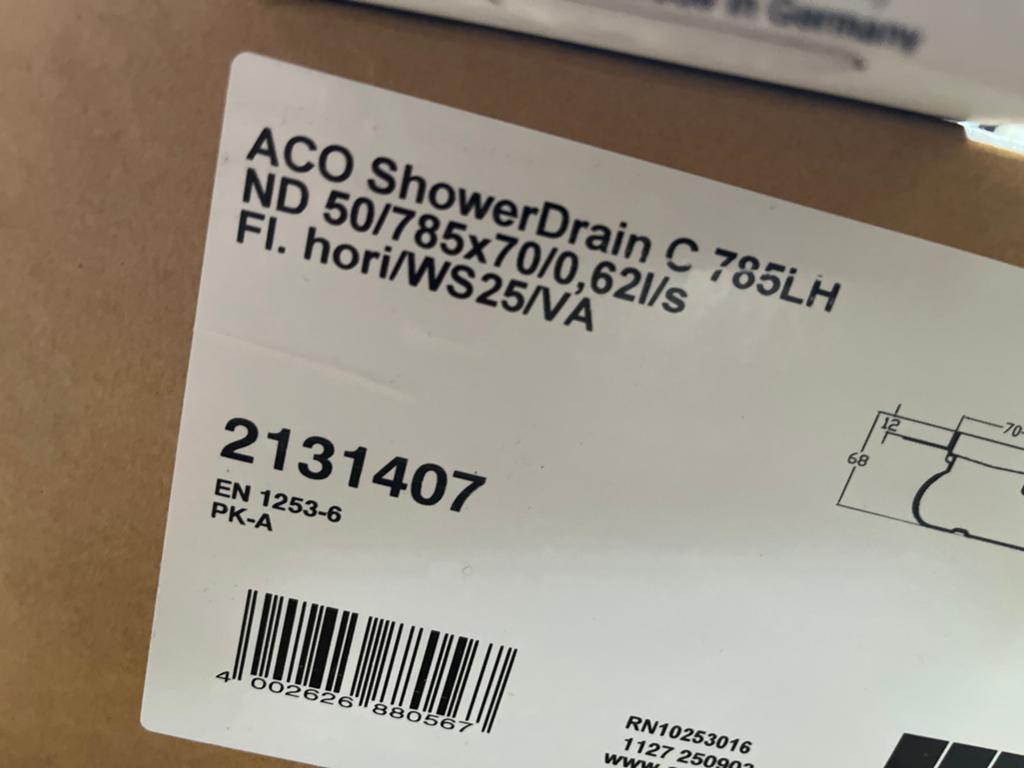 ACO ShowerDrain C 785LH Douchegoot - Nieuw in doos, Doe-het-zelf en Verbouw, Sanitair, Nieuw, Douche, Ophalen of Verzenden