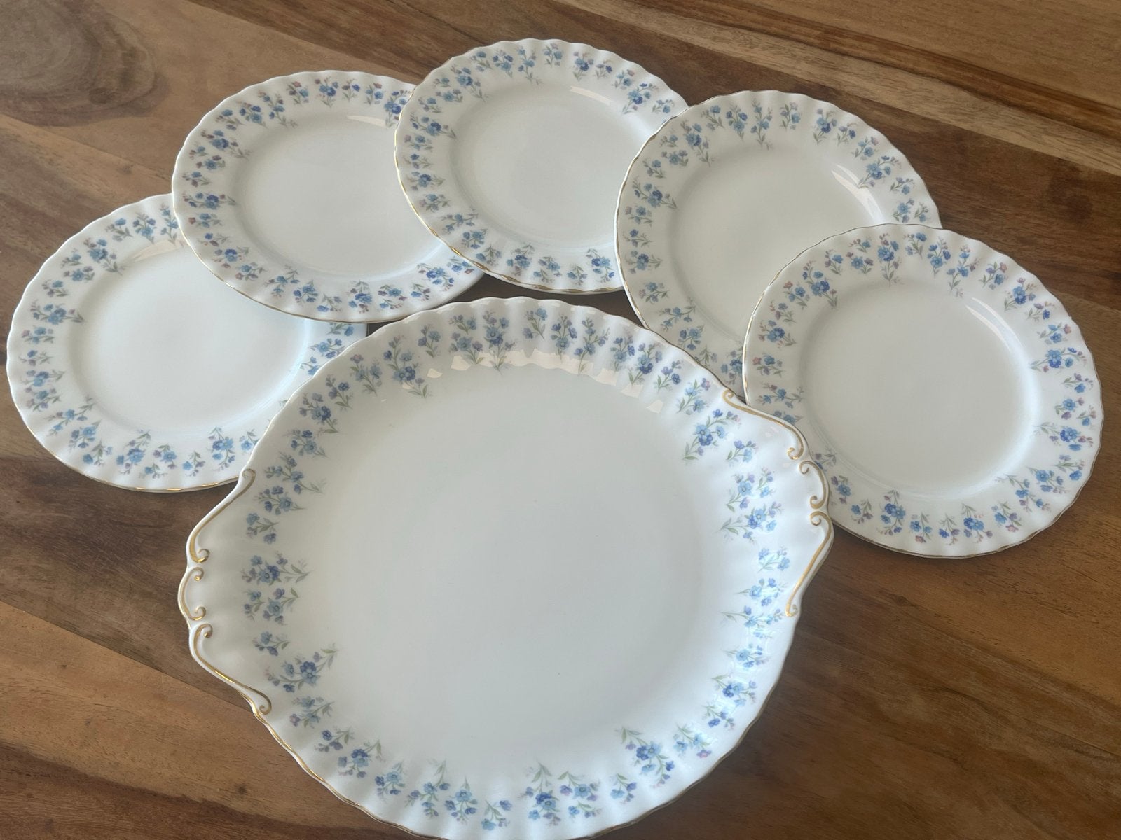 Royal Albert Memory Lane gebakstel - 6-delig, Ophalen of Verzenden