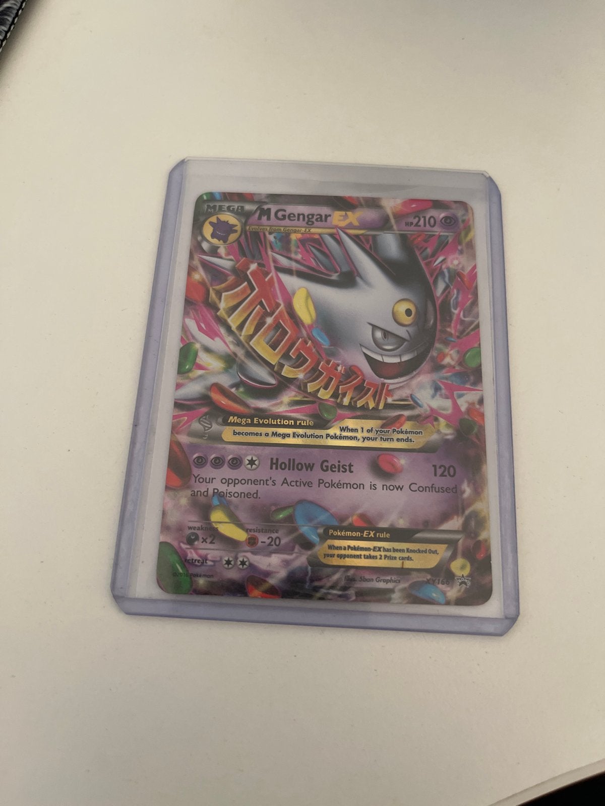 Pokémon Kaart: Mega M Gengar EX xy166, Verzenden, Zo goed als nieuw, Losse kaart, Foil