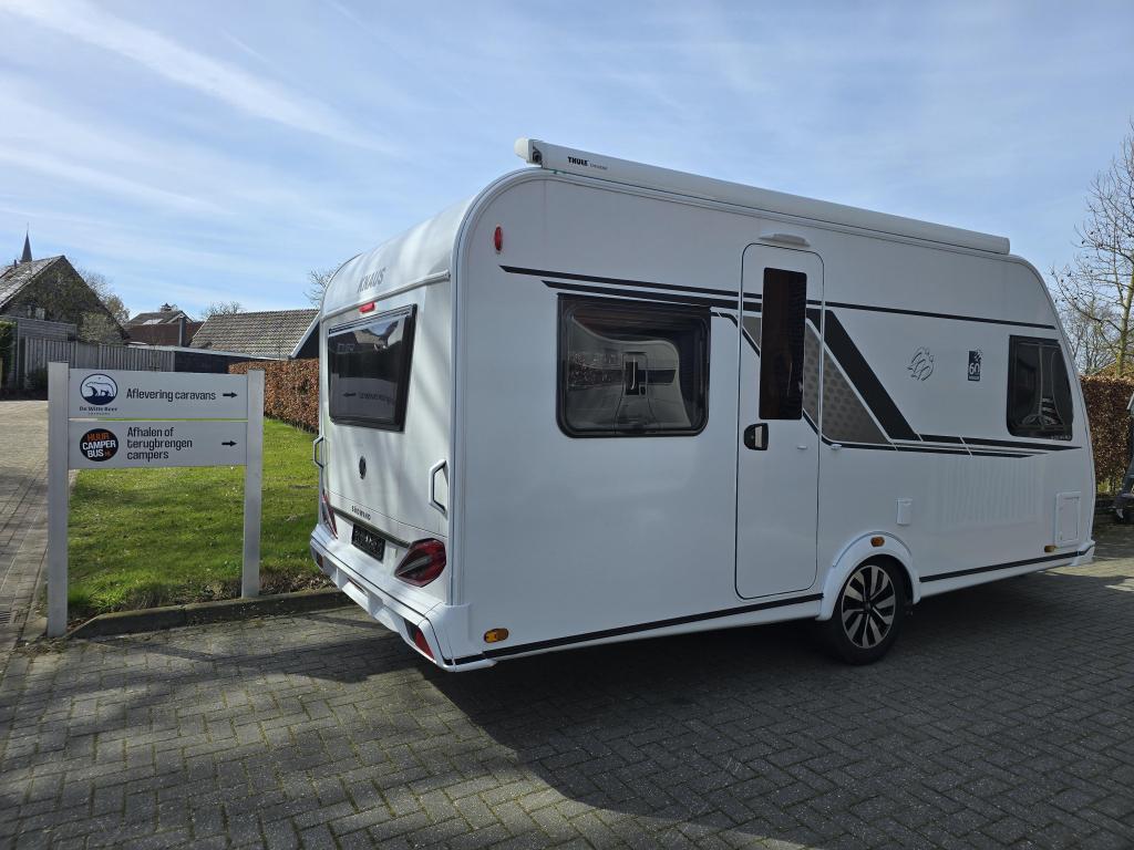 Knaus Sudwind 60 Years 450 FU mover + tv + dakluifel + tent, Rondzit, Bedrijf, Overige typen, 5 tot 6 meter