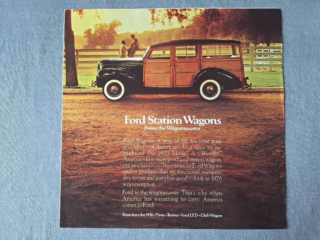 Brochure FORD STATION WAGONS - 1976 USA, Verzenden, Gelezen, Ford