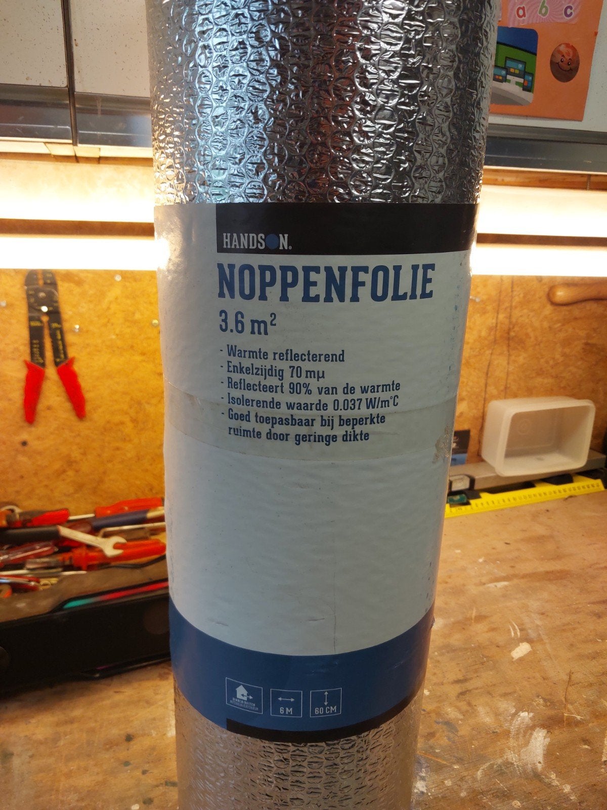 Hands On Noppenfolie Warmte Reflecterend 3.6m², Minder dan 4 cm, Overige materialen, Vloerisolatie, Nieuw