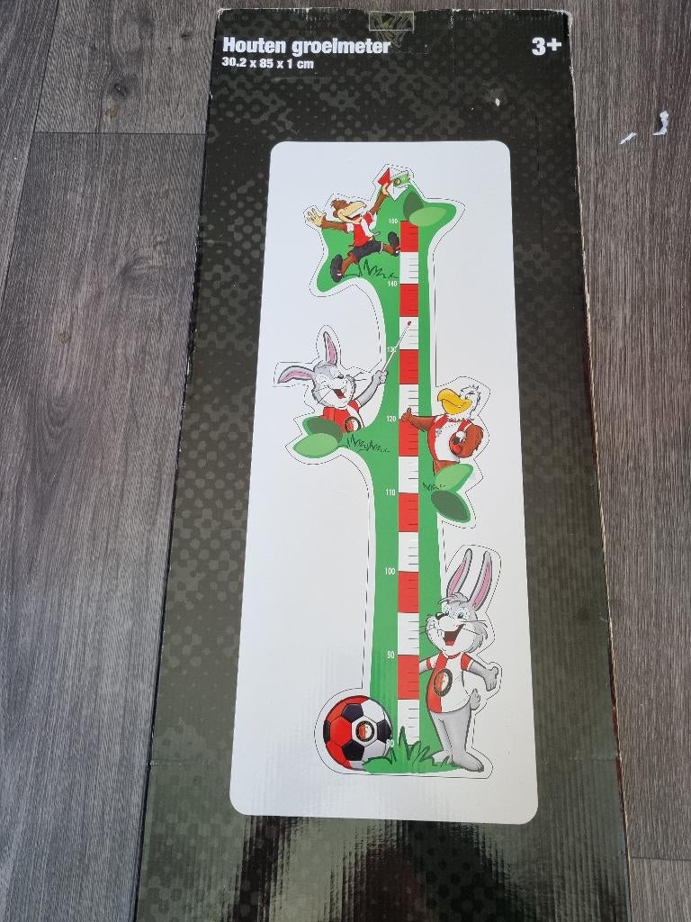 Houten groeimeter feijernoord, Kinderen en Baby's, Kinderkamer | Inrichting en Decoratie, Verzenden, Nieuw, Wanddecoratie