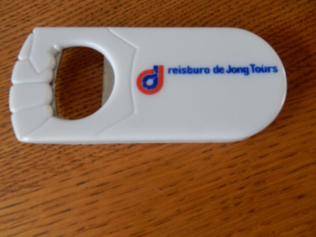 Te koop: Opener reisburo de Jong Tours., Ophalen of Verzenden, Gebruikt, Bedrijf of Vereniging