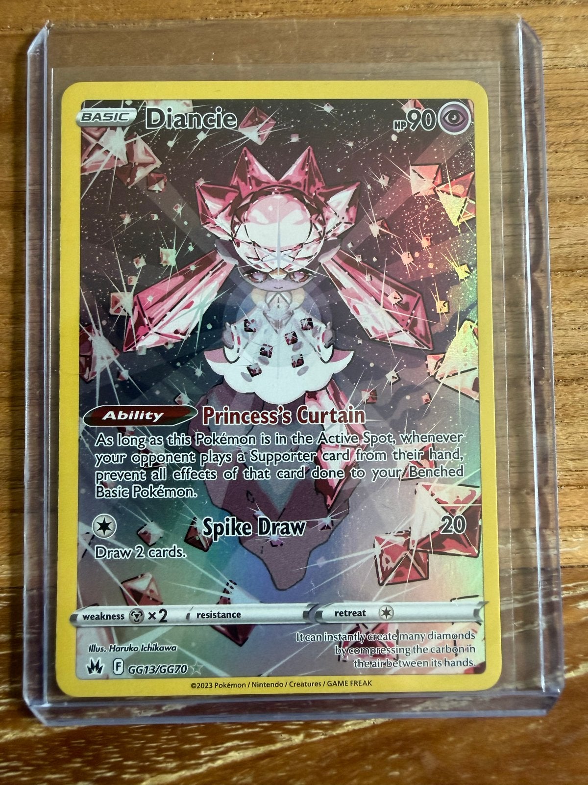 Pokémon Kaart Diancie GG13/GG70 Crown Zenith, Verzenden, Zo goed als nieuw, Losse kaart, Foil