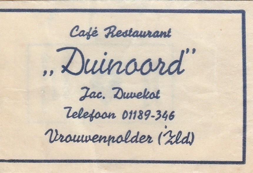 Duinoord Vrouwenpolder - Jac. Duvekot, Ophalen of Verzenden