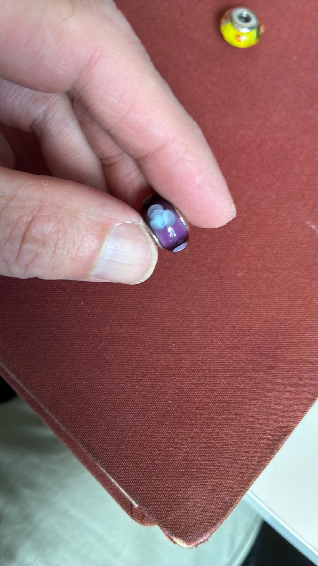 925 zilver glas bedel pandora, Sieraden, Tassen en Uiterlijk, Bedels, Gebruikt, Pandora, Ophalen of Verzenden, 1 bedel