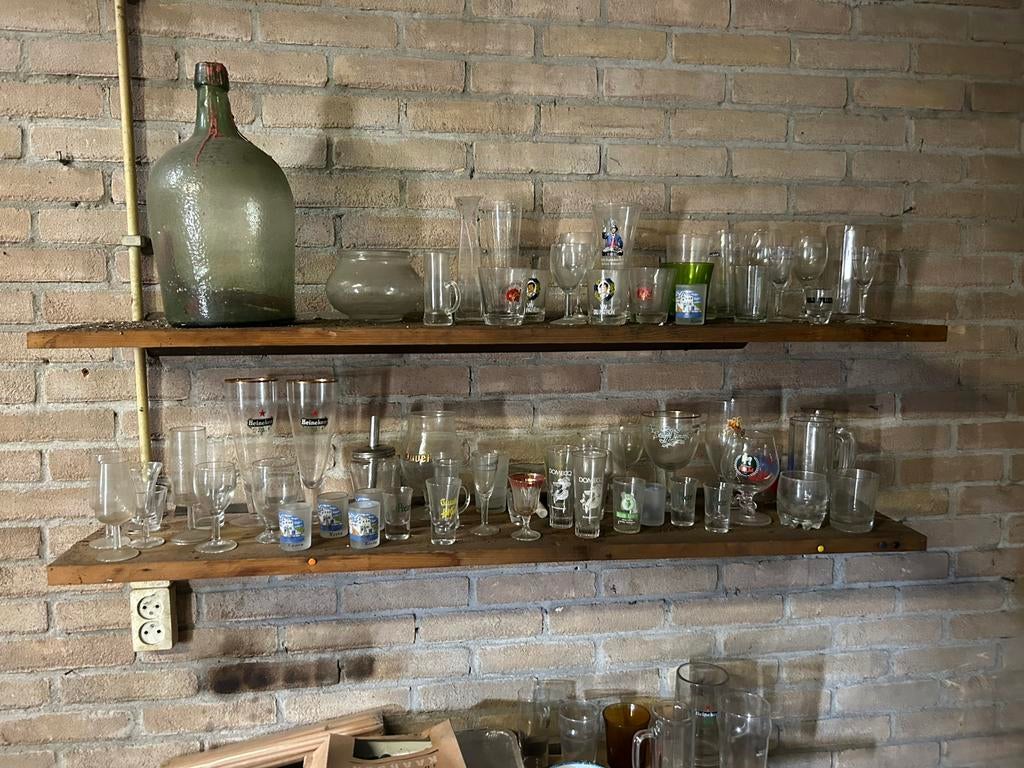 Glaasjes borrel bier vintage verzamel, Ophalen, Gebruikt, Borrel- of Shotglas