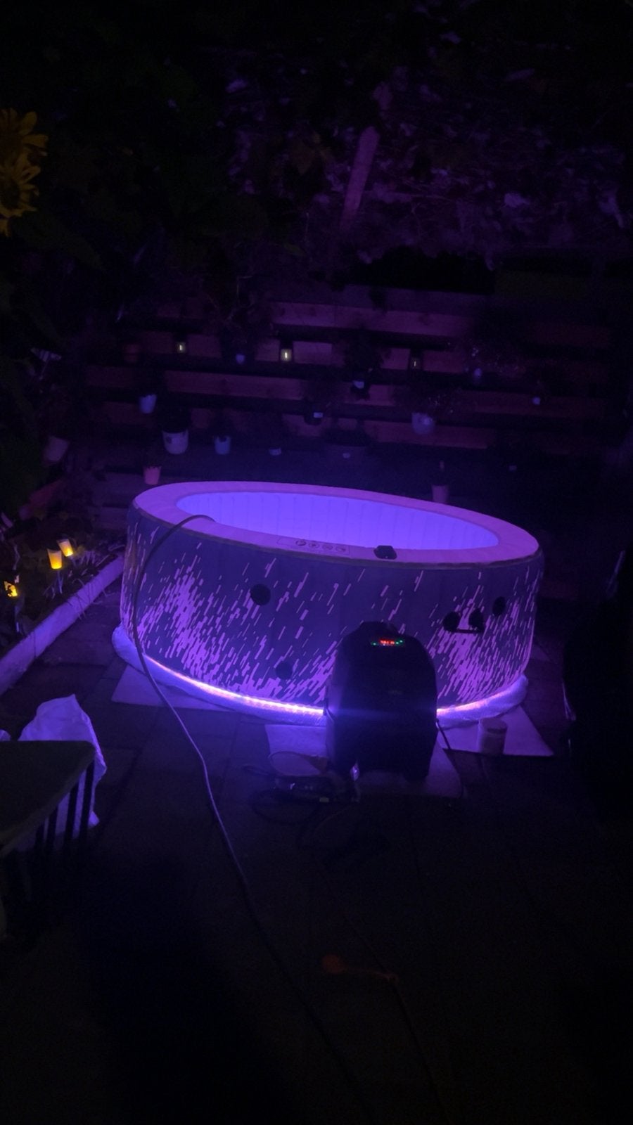 De kleur is zwart, Tuin en Terras, Opblaasbaar, Zo goed als nieuw, Inbouw, Afdekzeil