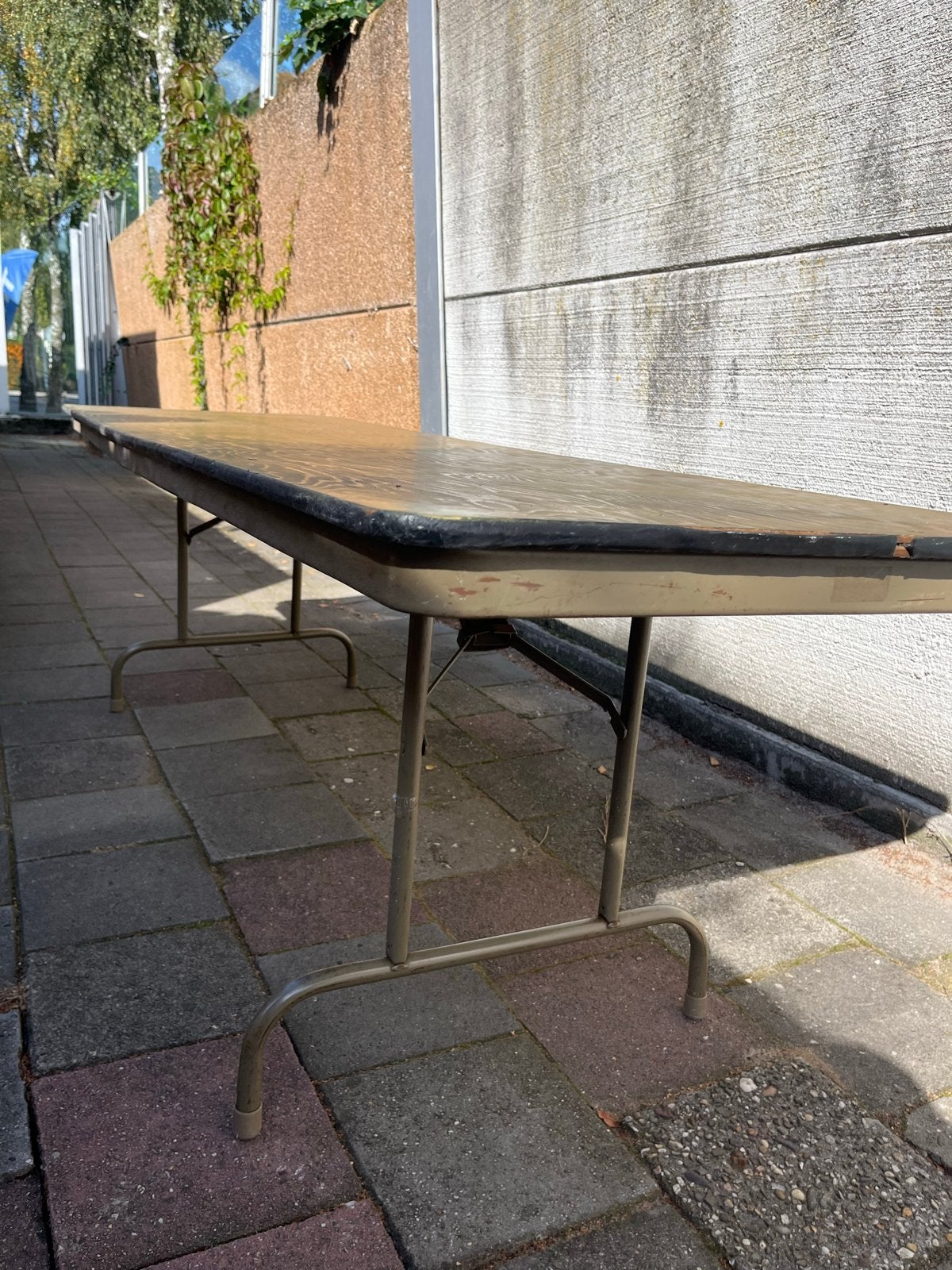 Vintage Samsonite Fort Smith klaptafel - robuust en lang, Ophalen, Gebruikt, 200 cm of meer, 50 tot 100 cm