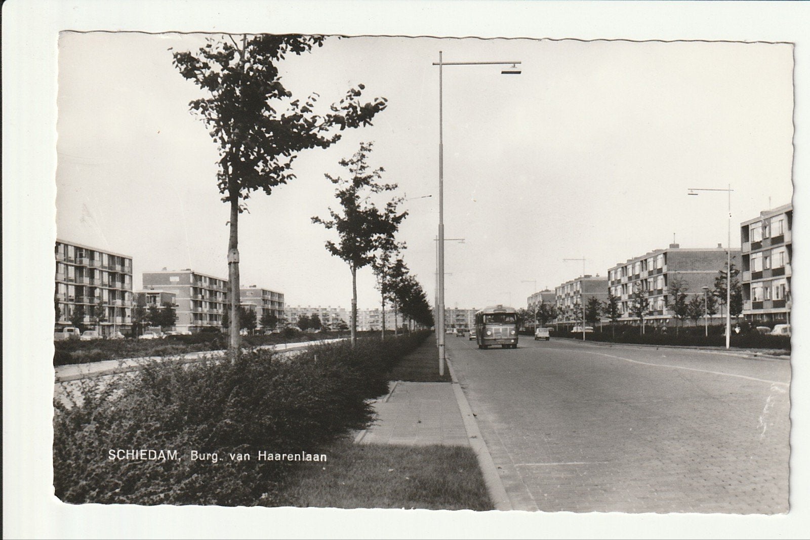 SCHIEDAM BURG. VAN HAARENLAAN WOONBLOKKEN RET SAURER HAINJE, Ophalen of Verzenden, 1960 tot 1980, Ongelopen, Zuid-Holland