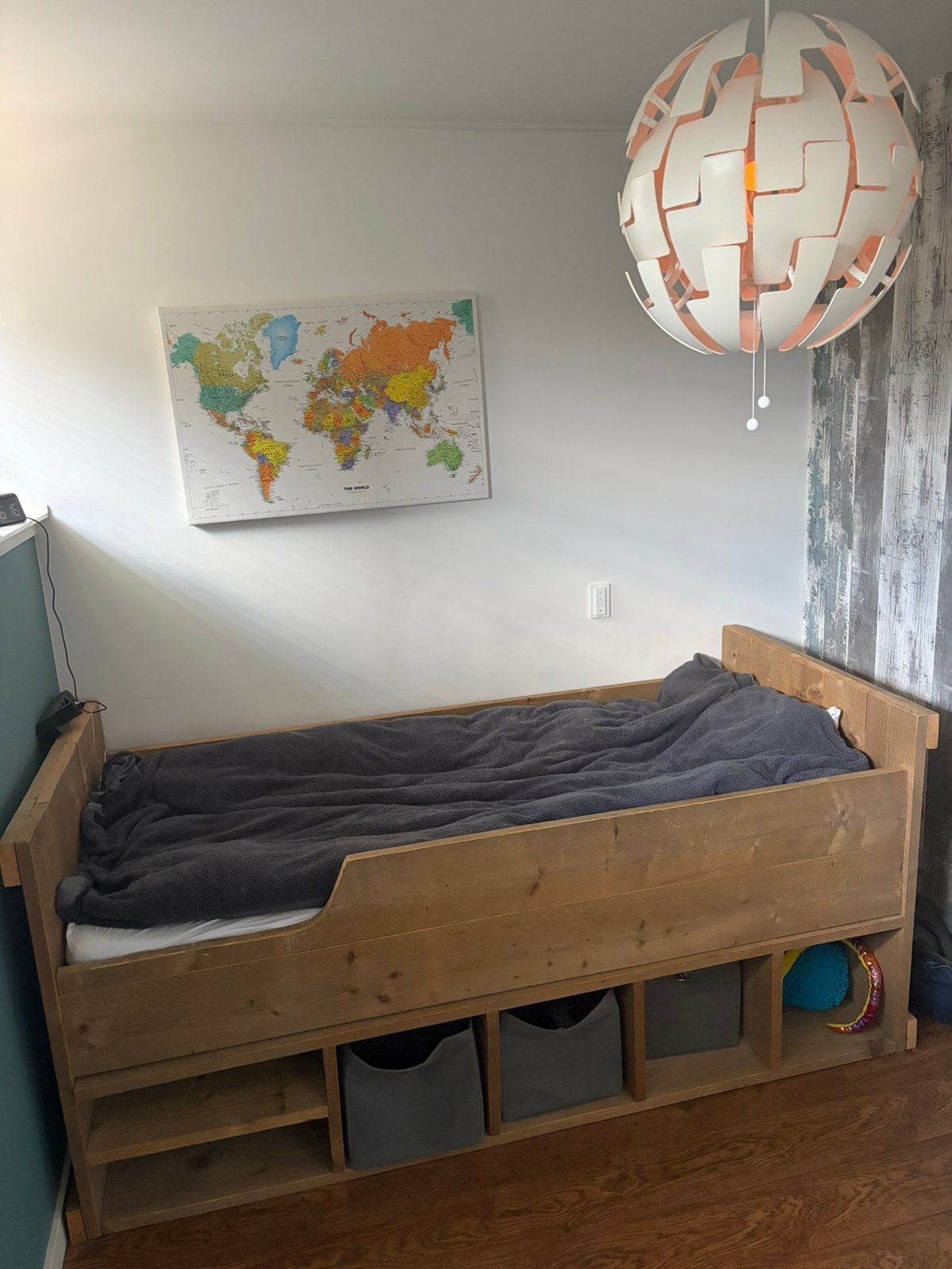 Halve hoogslaper met opberg en verstop mogelijkheden, Kinderen en Baby's, Kinderkamer | Stapelbedden en Hoogslapers, Ophalen, Zo goed als nieuw
