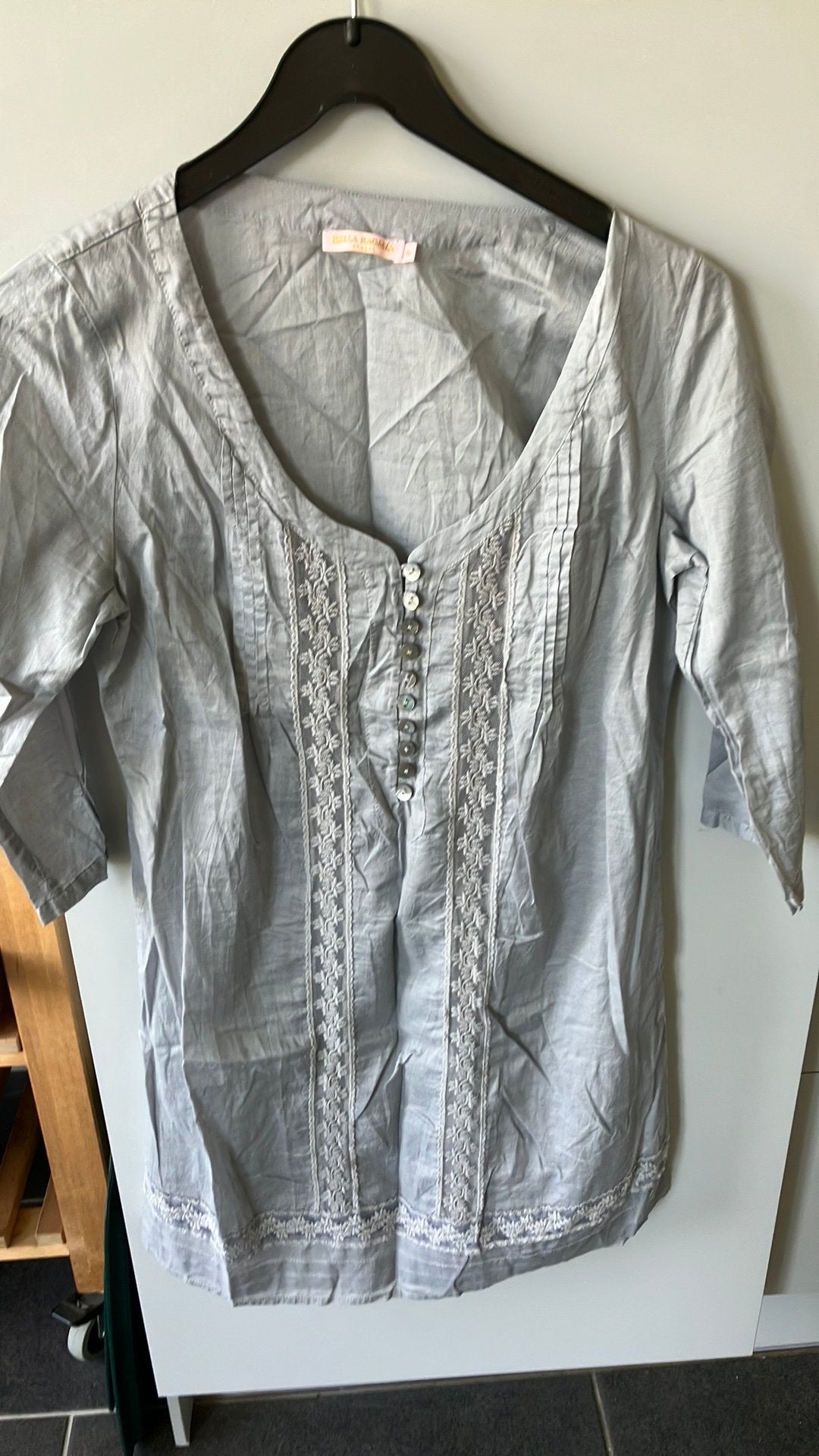 Grijze tuniek bella ragazza maat S, Ophalen of Verzenden, Zo goed als nieuw, Maat 36 (S), Grijs