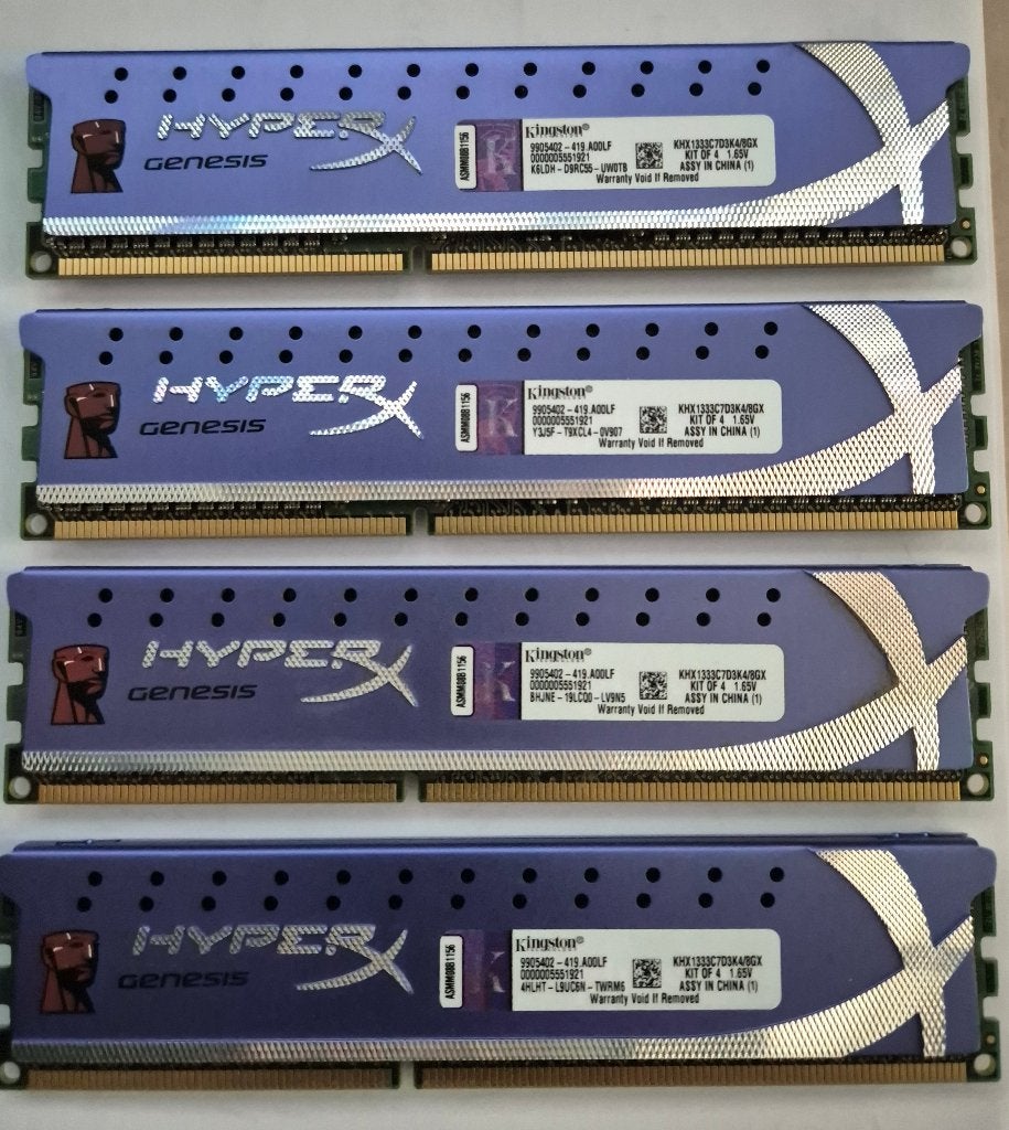 Kingston HyperX DDR3 Geheugen (4 x 2GB), Ophalen, Gebruikt, 8 GB, DDR3