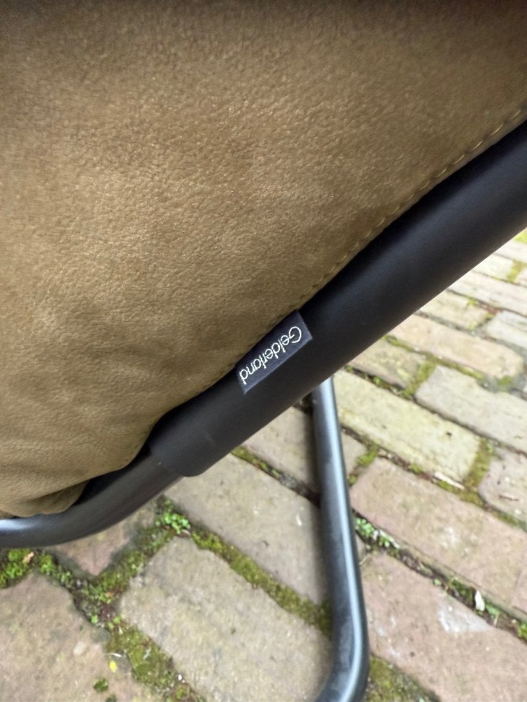 Jan de Bouvrie meneer Obermann fauteuil met hocker, Ophalen, Gebruikt, 75 tot 100 cm, 50 tot 75 cm