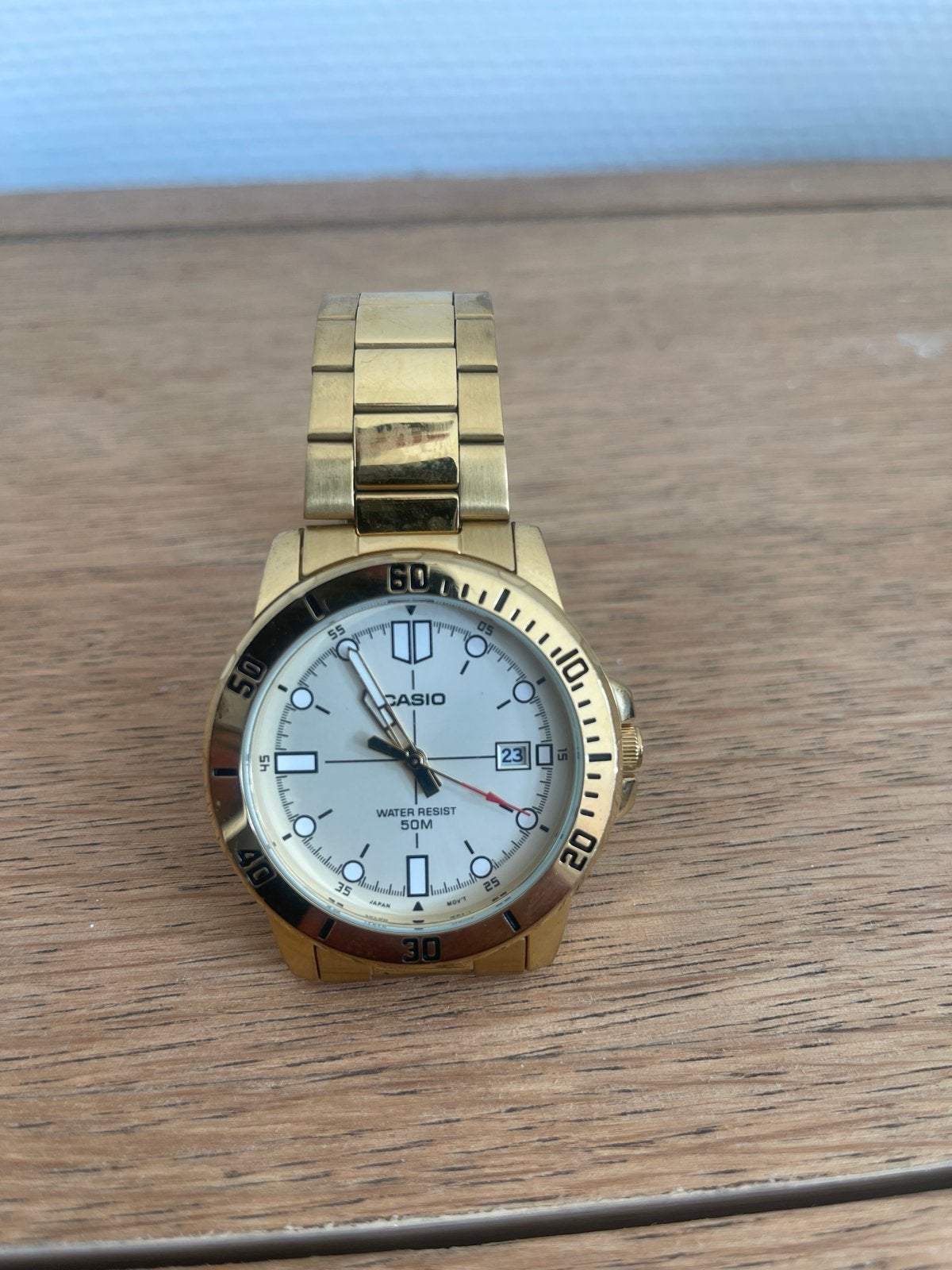 Gouden Casio Polshorloge - Zo goed als nieuw, Overige merken, Overige materialen, Polshorloge, Ophalen of Verzenden