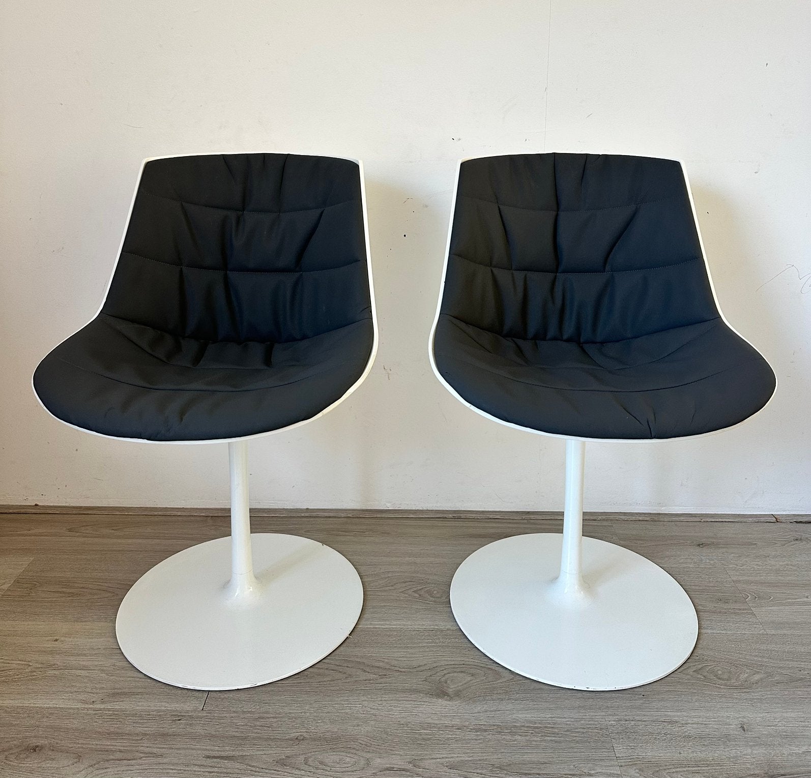 6 MDF Italia Flow design eetkamerstoelen, Huis en Inrichting, Stoelen, Ophalen, Gebruikt, Wit, Stof