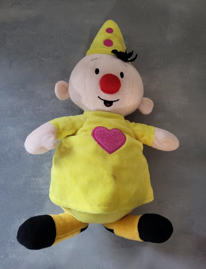 Bumba Knuffel - Zachte Pluche Clown met Hartje, Gebruikt, Overige merken, Overige typen, Ophalen of Verzenden