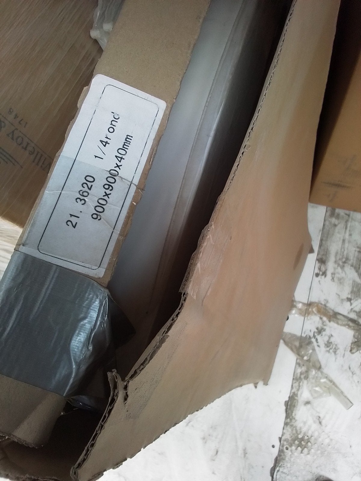 inbouw douchebak kwartrond 90x90x4cm wit, Ophalen, Nieuw, Douche