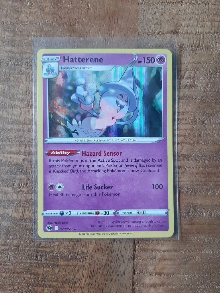 Hatterene #20, Holo Rare, Pokemon Champion's Path, Ophalen of Verzenden, Zo goed als nieuw, Losse kaart