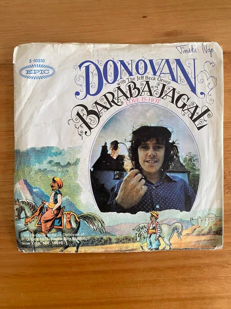 Donovan - Barabajagal single vinyl., Ophalen of Verzenden, Zo goed als nieuw, Fictie algemeen