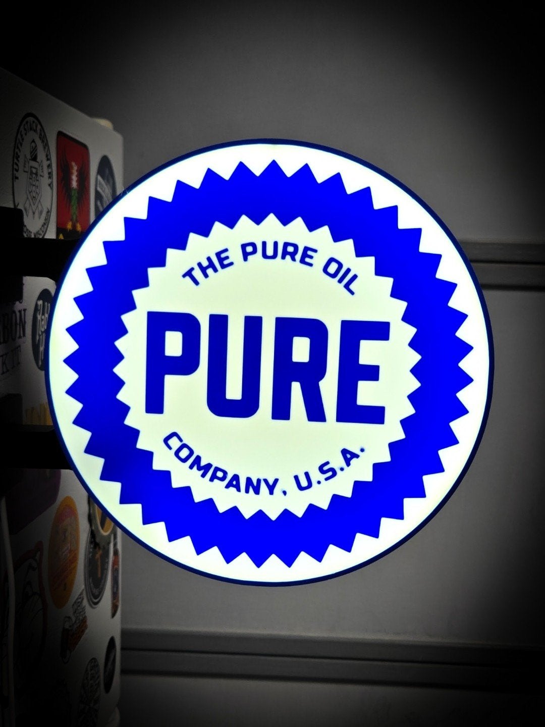 Nieuw Lichtbord "The Pure Oil Company", Overige merken, Kunststof, Meerkleurig, USB-aansluiting