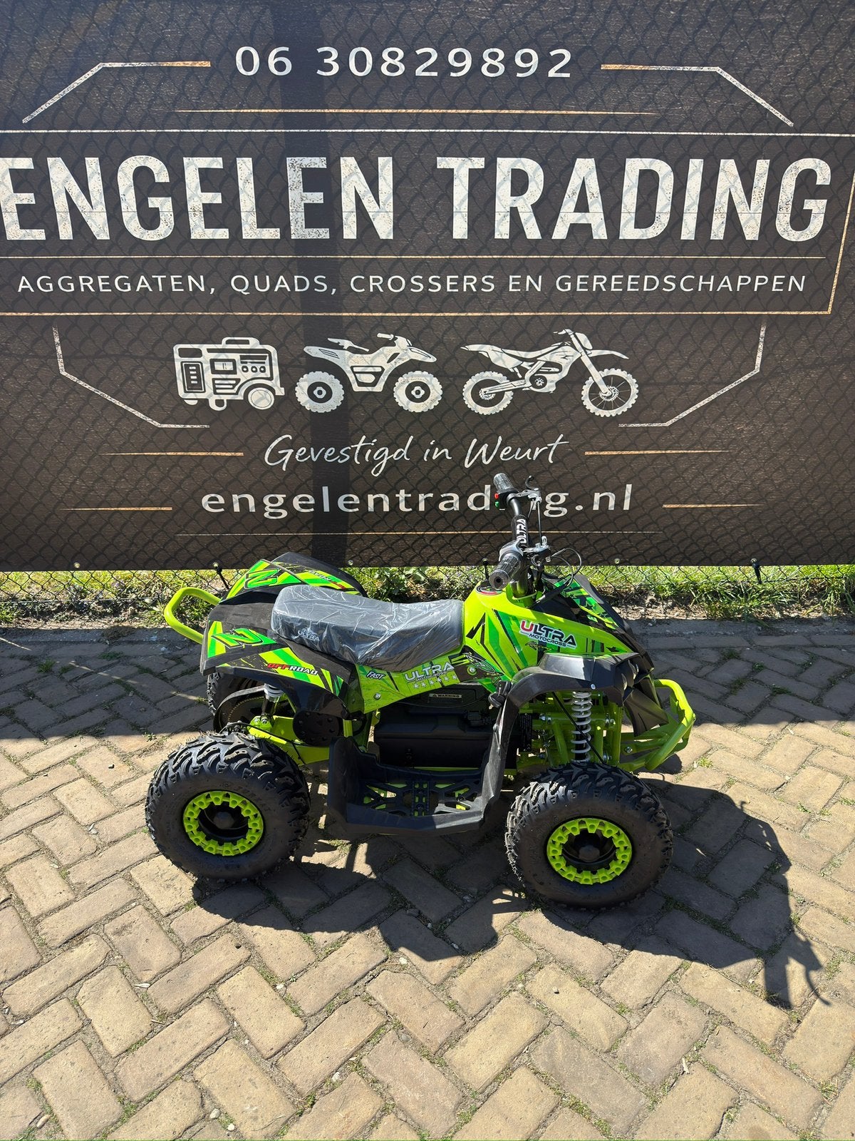Electrische kinder quad 1200watt 48v nieuw groen 5-15-30kmpu, Ophalen, Nieuw