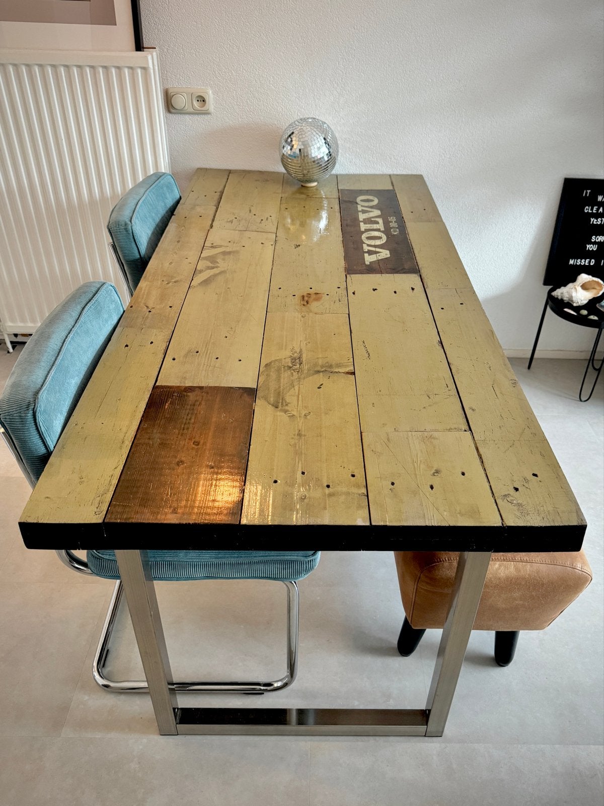 Tafel 170 x 80 handgemaakt en extra verstevigd, Huis en Inrichting, Tafels | Eettafels, Ophalen, Gebruikt, 50 tot 100 cm, 150 tot 200 cm