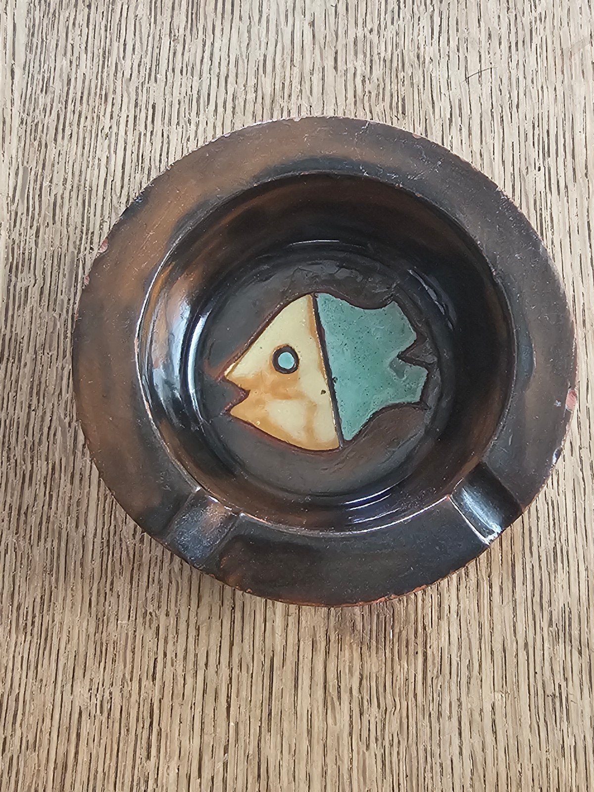 Vintage Henk Potters asbak met vismotief, Ophalen of Verzenden
