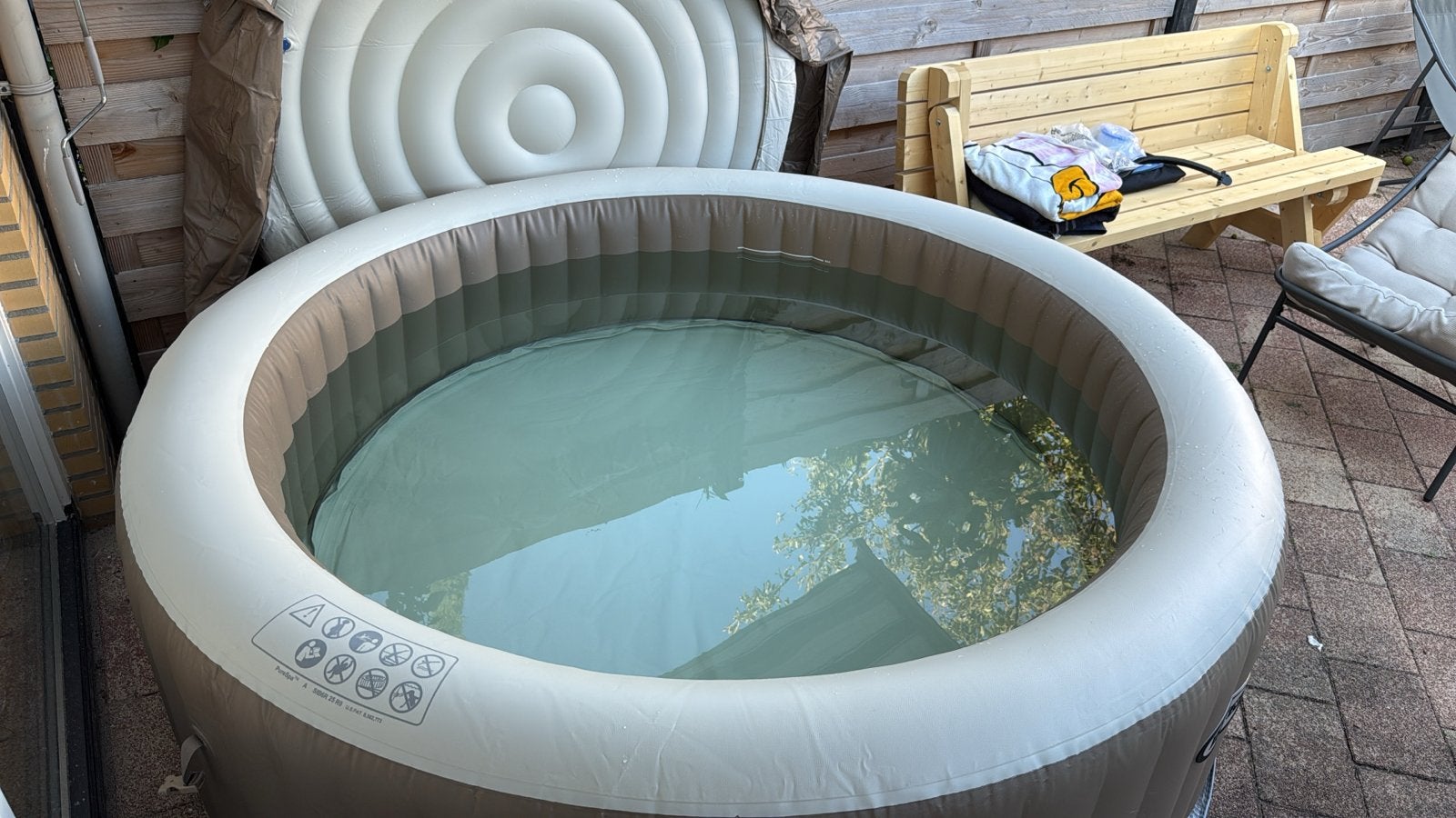 Intex PureSpa Shara Tan Bubble Massage Set 6p, Tuin en Terras, Ophalen, Zo goed als nieuw, Afdekzeil, Opblaasbaar