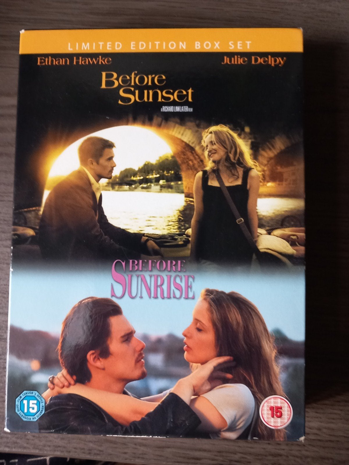 Before Sunrise & Before Sunset Limited Edition Box Set DVD, Cd's en Dvd's, Vanaf 16 jaar, Ophalen of Verzenden, Gebruikt, Boxset