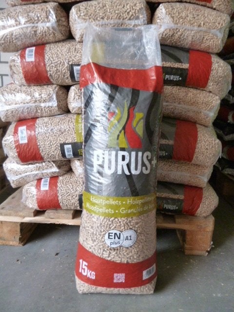 houtpellet korrels - purus+ - badger - plospan - haardhout, Doe-het-zelf en Verbouw, Hout en Planken, Nieuw, Pallet, Overige houtsoorten