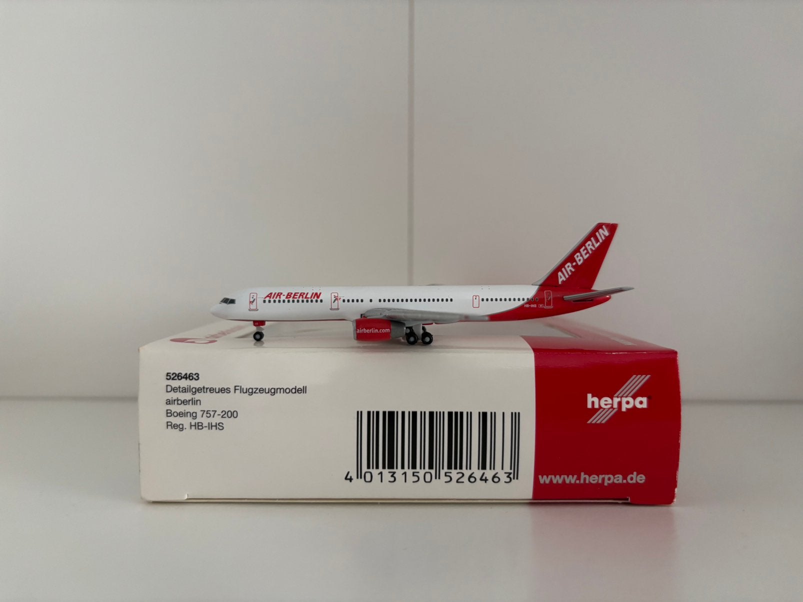 Herpa 526463 airberlin Boeing 757-200 1:500, Verzamelen, Ophalen of Verzenden, Zo goed als nieuw, Schaalmodel
