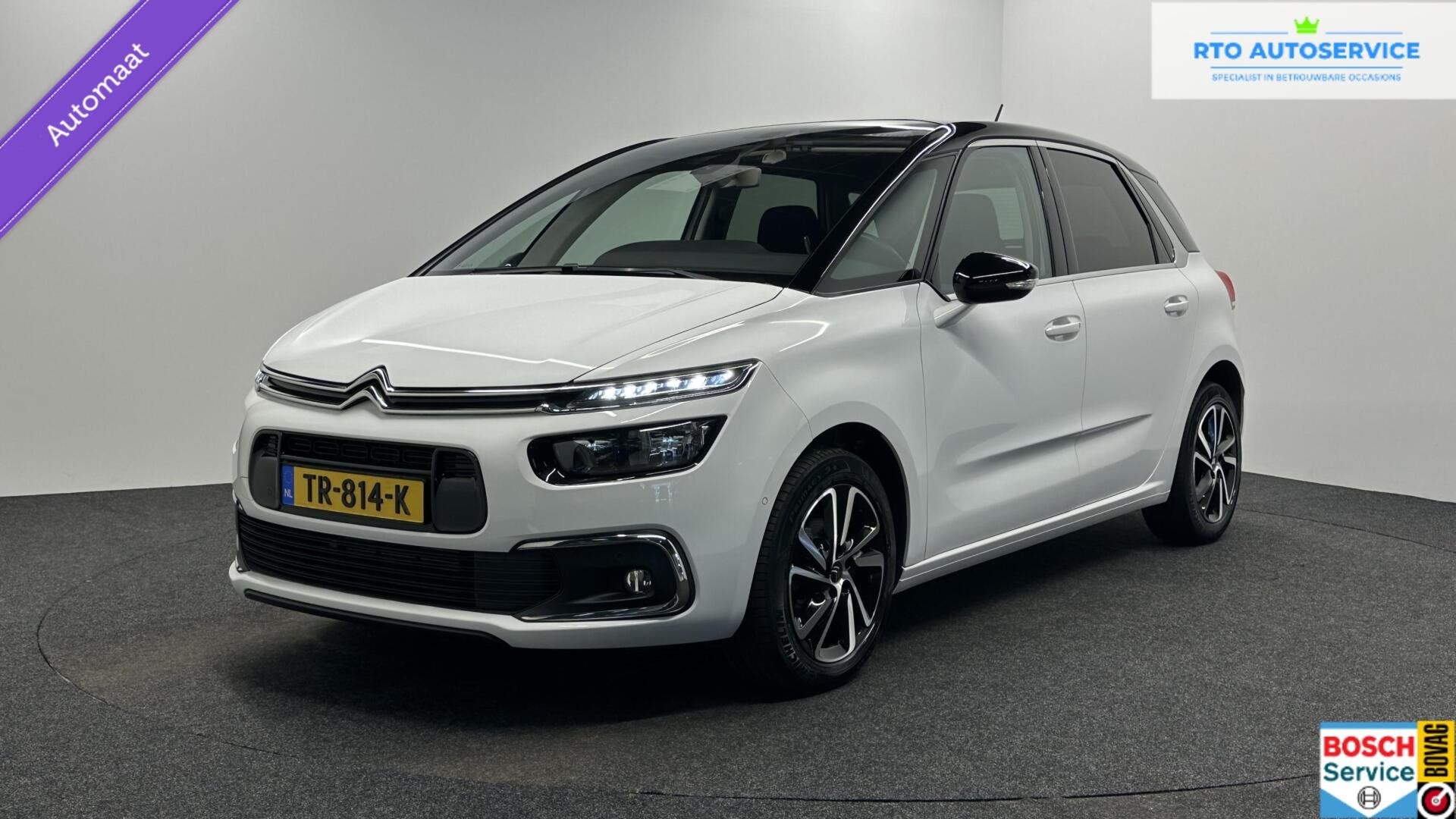 Citroen C4 SpaceTourer 1.2 PureTech Shine CAMERA CARPLAY ECC, Auto's, Stof, Gebruikt, 1199 cc, Met garantie (alle)